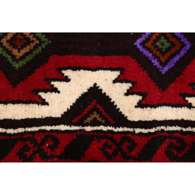 ECARPETGALLERY Hand-knotted Teimani Cream, Red Wool Rug - 3'3 x 6'1