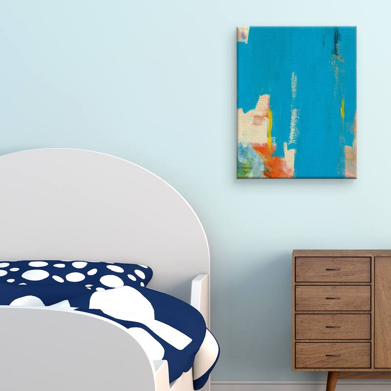 Aqua Tide by Jan Weiss Canvas Art Print