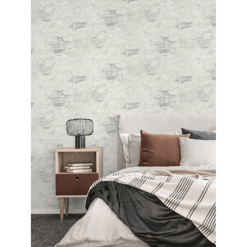 NextWall Stuccoed Brick Peel and Stick Wallpaper - 20.5 in. W x 18 ft. L