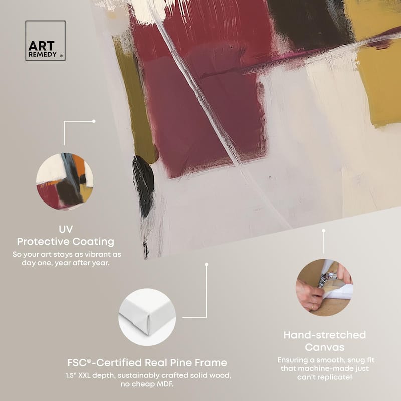 Stacked Forms Canvas by Art Remedy, Gallery Wrapped