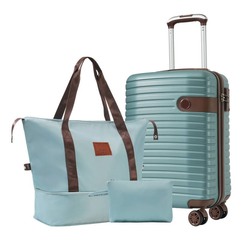Luggage Sets 3 Piece Carry on Luggage 22x14x9 Airline Approved, Lightweight Hardshell ABS Suitcases with Wheels, 20 inch