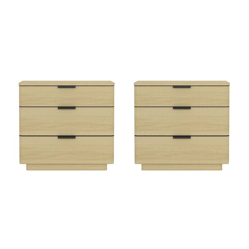Manhattan Comfort Payton Nightstand with 6 Drawers Set of 2