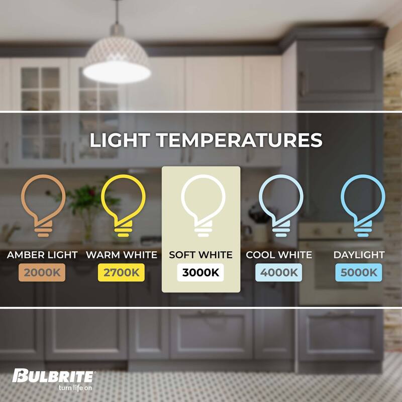 Bulbrite Pack of (2) 8.5 Watt Dimmable Filament G40 Medium (E26) LED Bulb