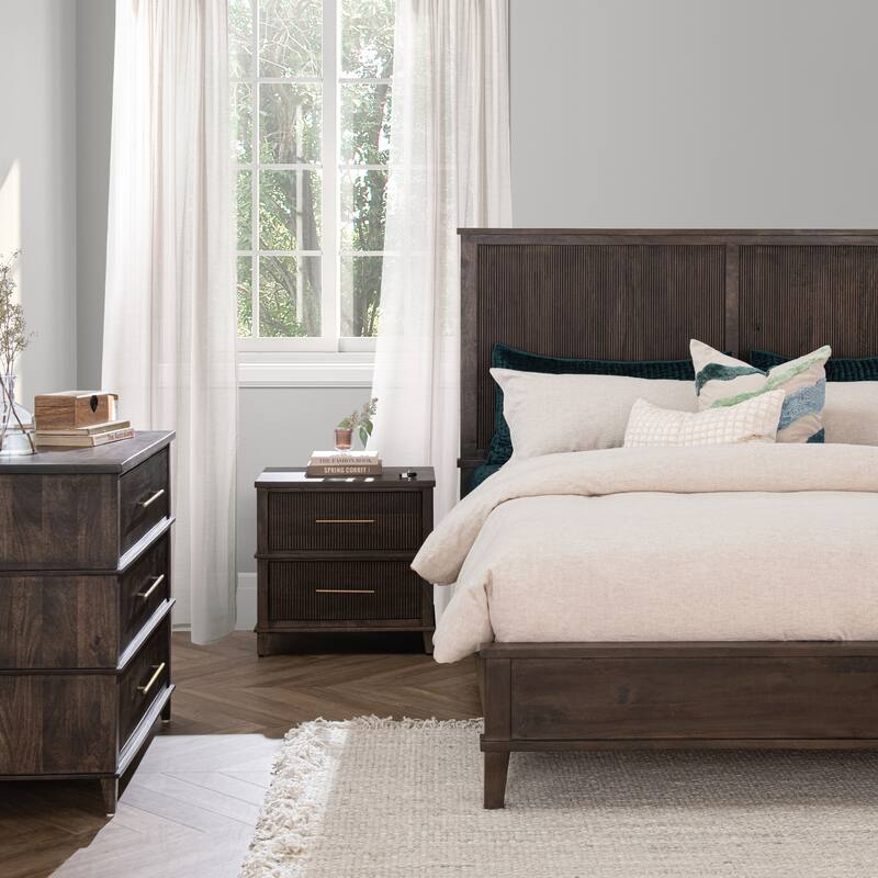 Classic Home Westlake 2-Drawer Mango Wood Nightstand