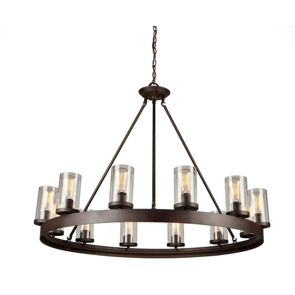 Artcraft Menlo Park - Chandelier - 12-Light - Round - Oil Rubbed Bronze