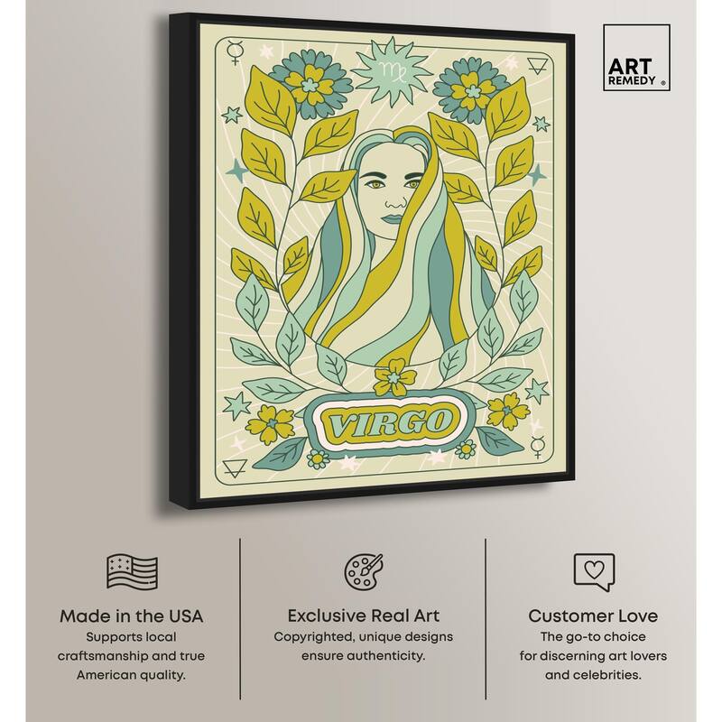Virgo Stars Card Canvas by Art Remedy