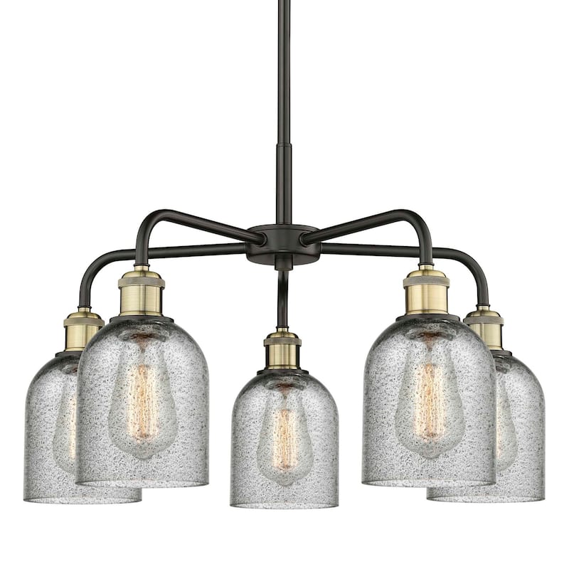 Innovations Lighting 516-5CR-15-23 Caledonia Chandelier Caledonia 5 - Black Antique Brass / Charcoal