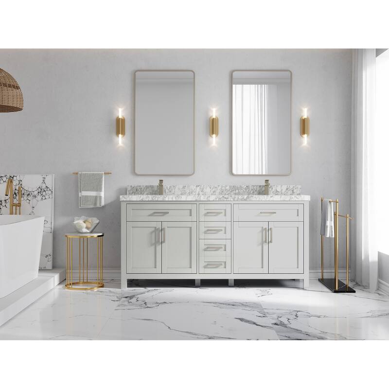 Willow Collections 72 in. W x 22 in. D Double Sink Bathroom Vanity with Countertop
