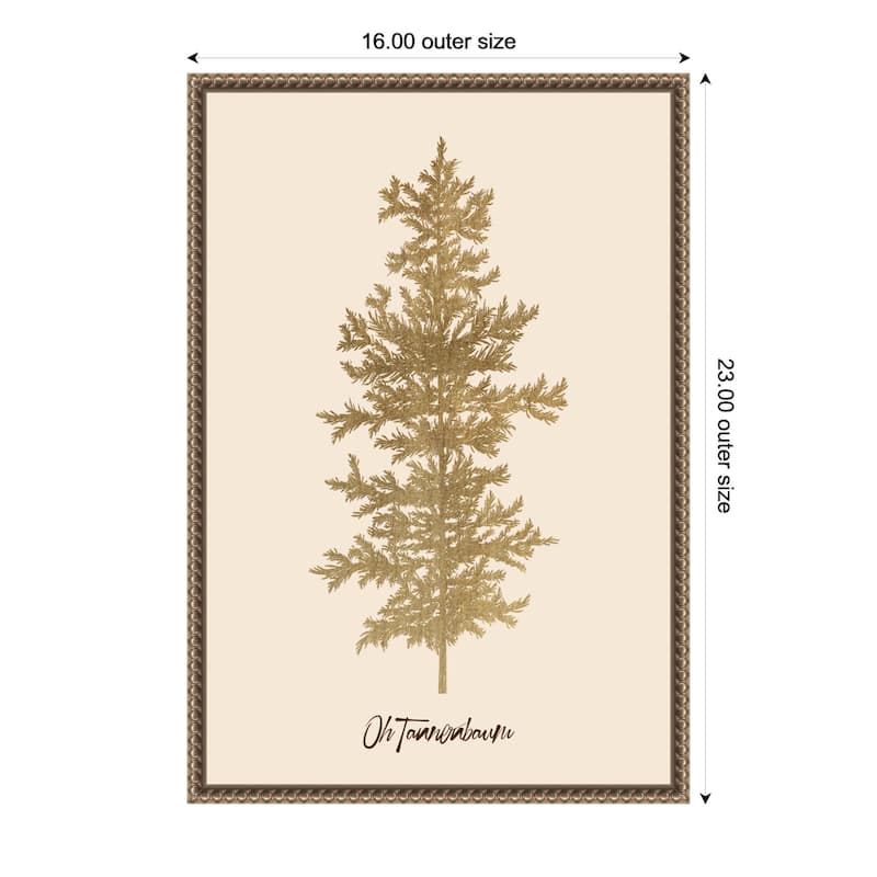 Oh Tanenbaum Framed Canvas Wall Art Print - 16 x 23 in