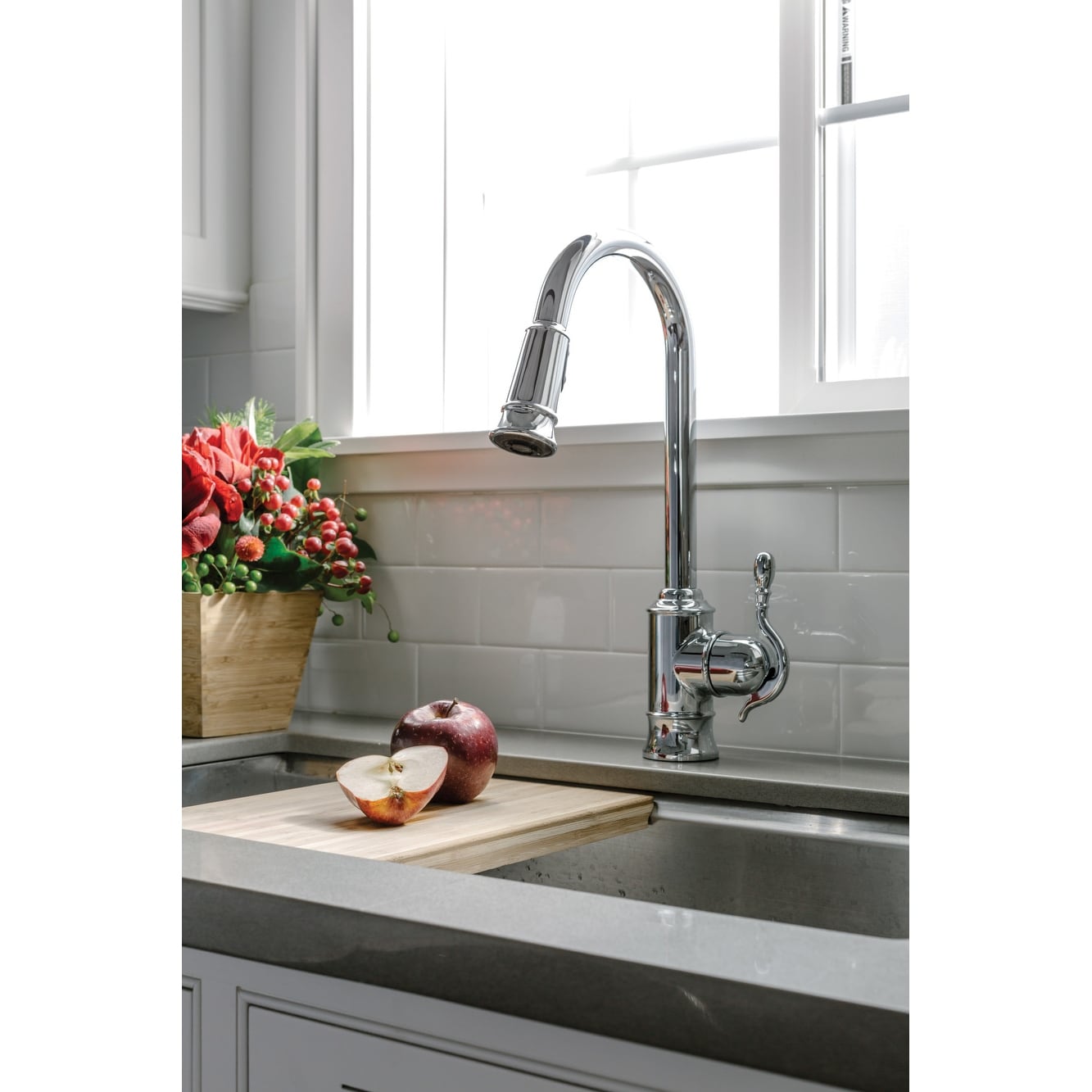 Shop Moen 7615 Woodmere Pull Down Spray Kitchen Faucet Free
