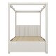 preview thumbnail 20 of 22, Full Size Upholstery Wood Platform Bed with Trundle,Canopy Bed with Drawers