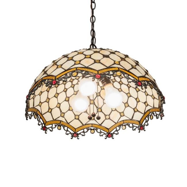 Meyda Tiffany 151323 Diamond and Jewel 3 Light 18" Wide Pendant