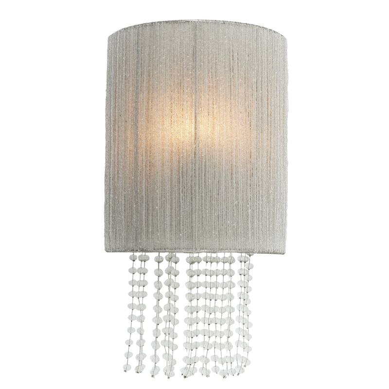 Metropolitan N1510 Crystal Reign 18" Tall Wall Sconce - Polished Nickel