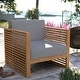 preview thumbnail 9 of 13, Carlsbad Teak Wood Outdoor Patio Armchair