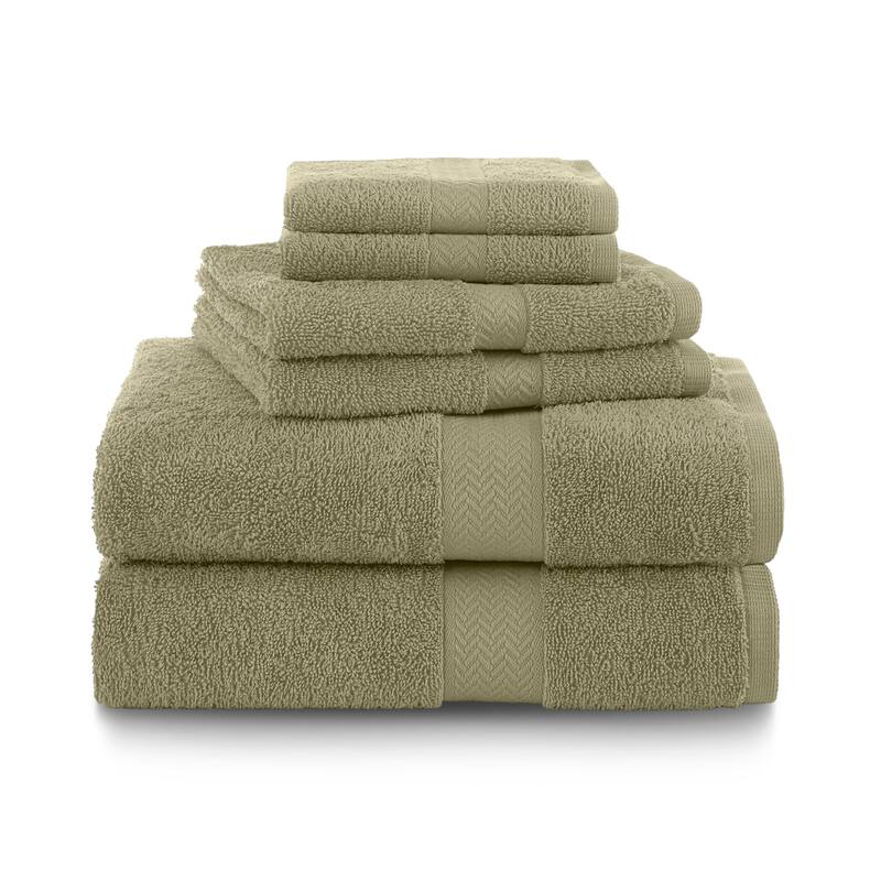 Martex 6 PC 100% Ringspun Cotton Towel Set Highly Absorbent & Soft