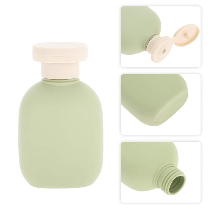 Flip Cap Flat Soap Dispenser for Bathroom 1 Pc - Green