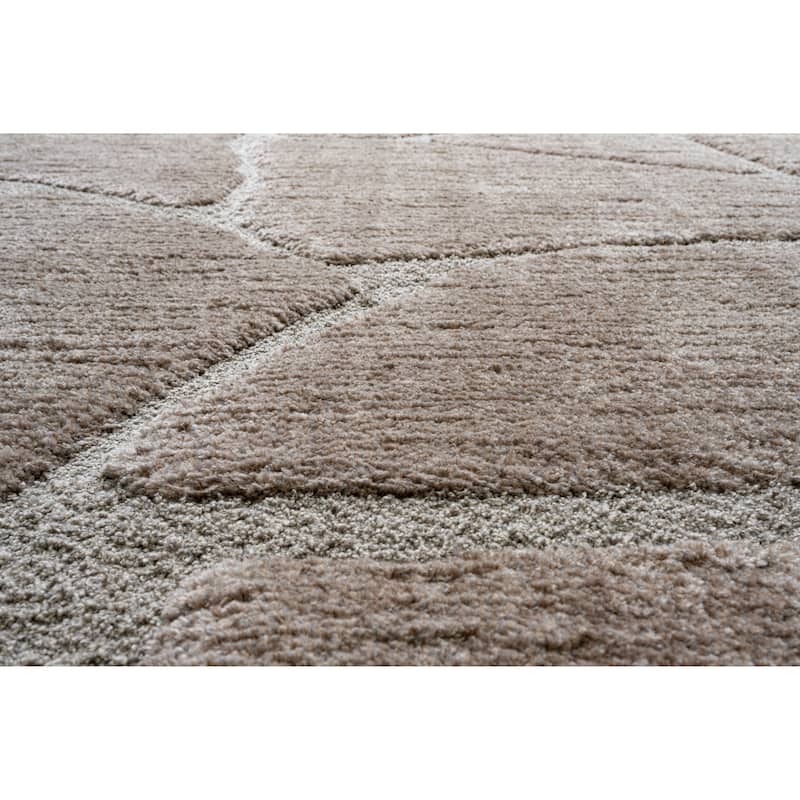 Nina Animal Chocolate and Brown Recycled Polyester Area Rug - 9' x 12'