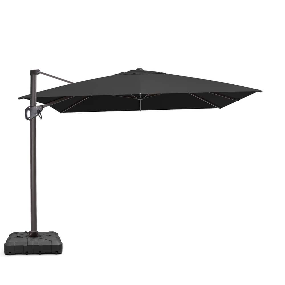 VredHom Patio Outdoor 9 x 11 FT Cantilever-Offset Aluminum Umbrella with HDPE Base