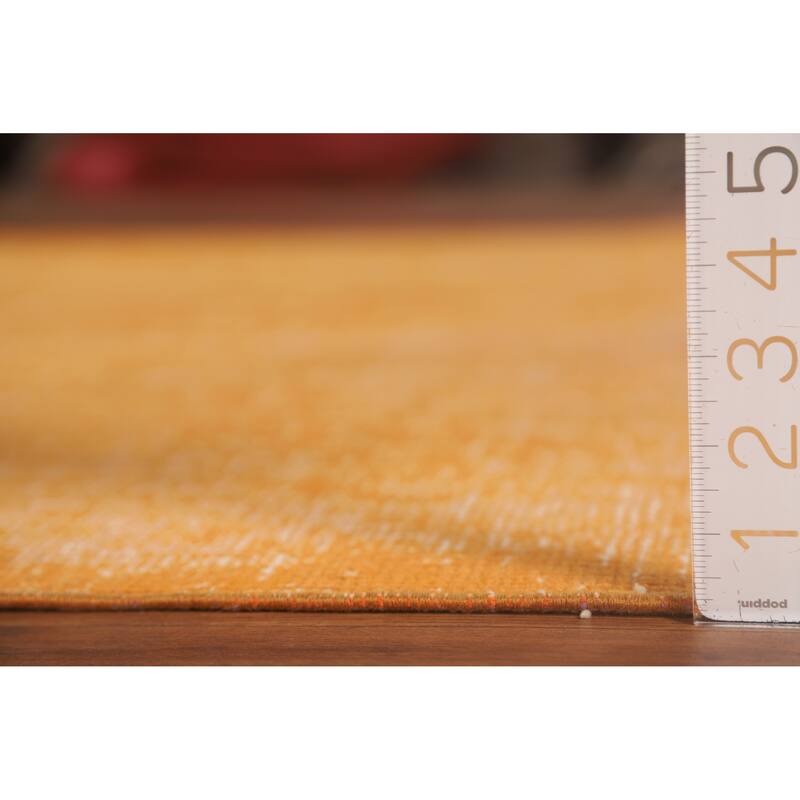 Over-Dyed Sparta Turkish Vintage Area Rug Hand-Knotted Wool Carpet - 7'0" x 9'9"