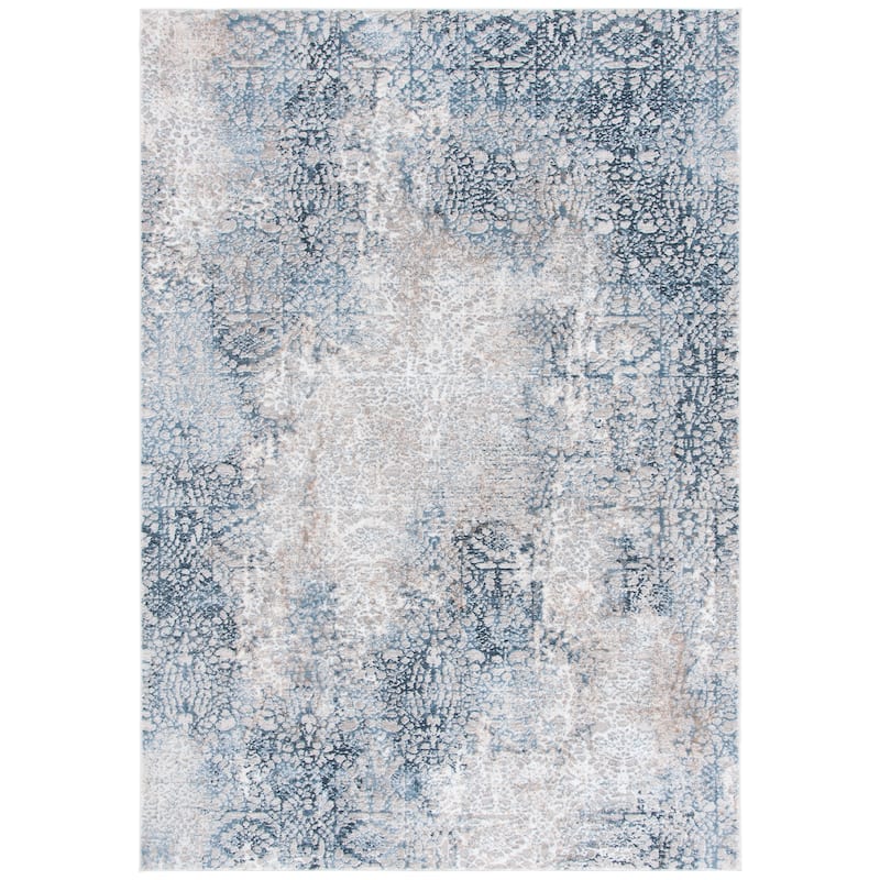 SAFAVIEH Parker Birdella Modern & Contemporary Rug - 6'7" Square - Blue/Taupe