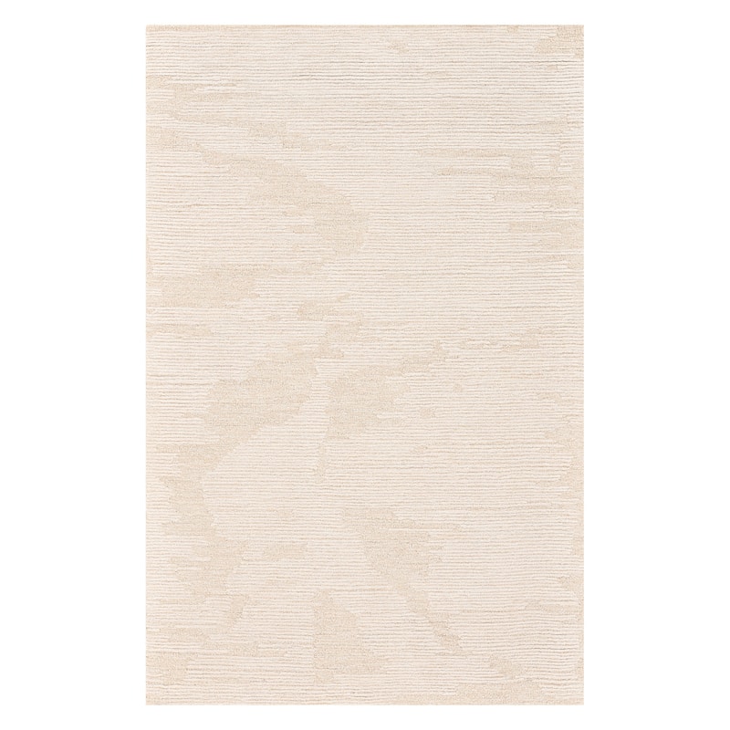 Mohave Ivory and Sand Abstract Hand-Hooked Area Rug 2' x 3' - 4x6