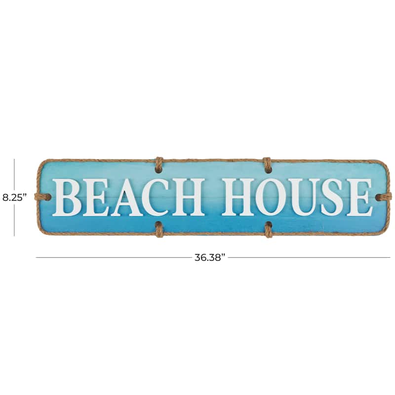 Blue Wooden Sign Home Wall Decor On Sale Bed Bath & Beyond 39057285