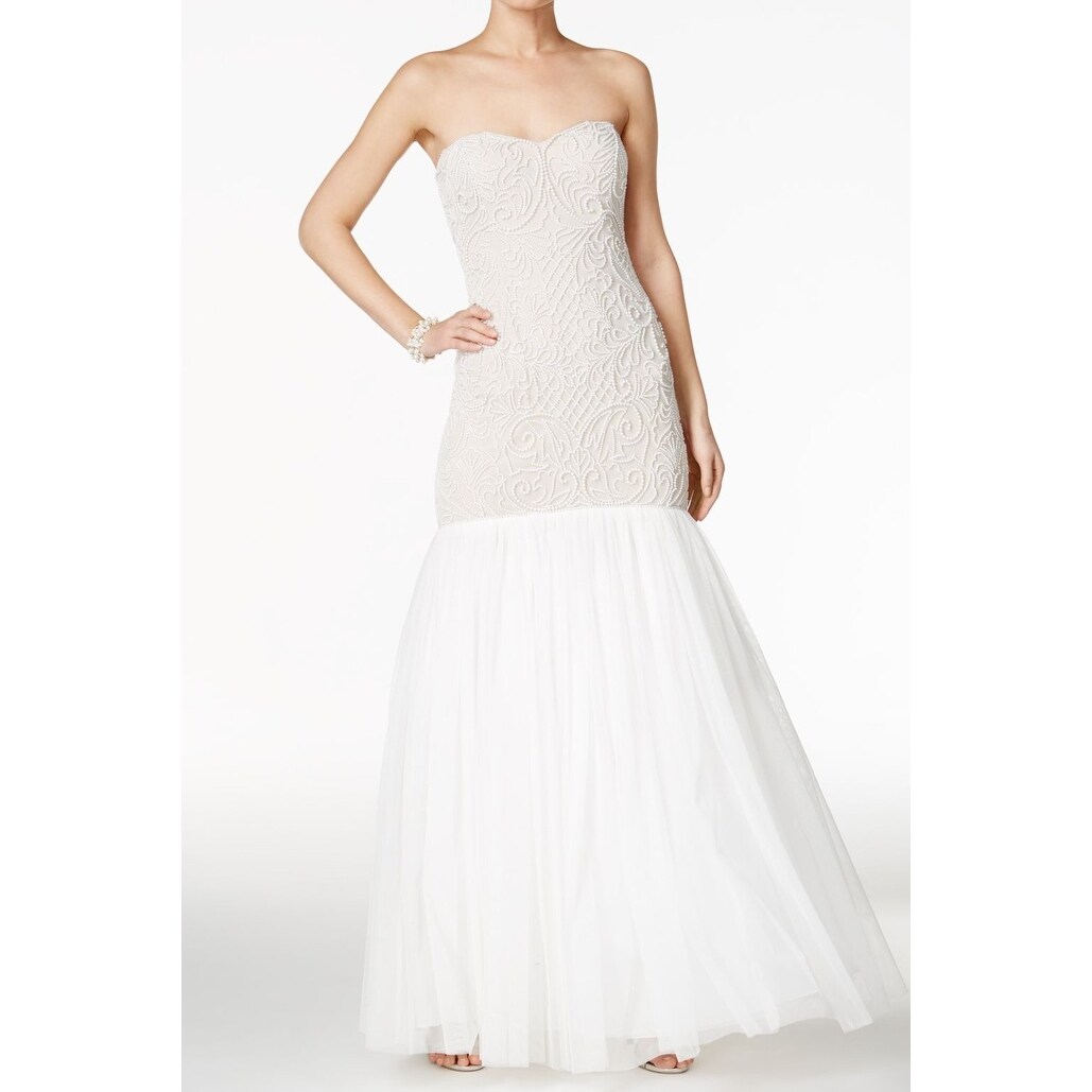 adrianna papell white dress