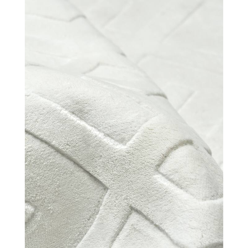 Overton Handmade Modern Contemporary Solid Indoor-Outdoor Area Rug