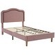 preview thumbnail 63 of 66, Velvet Upholstered Platform Bed Smart LED Bed Frame with Adjustable Height Headboard, Noise-Free Slat Support for Night's Sleep