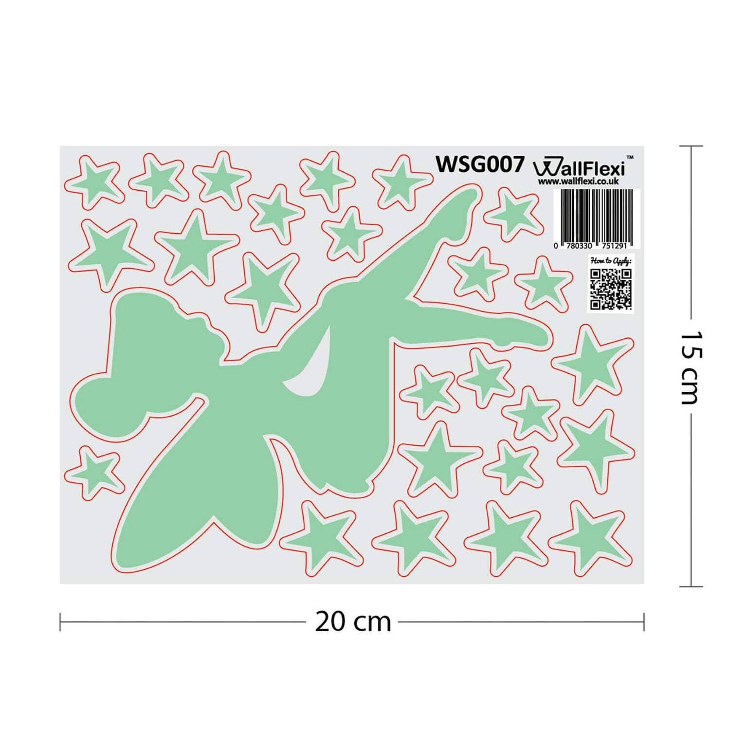 Walplus Glow in Dark Fairy Wall Sticker Art Kids Room Nursery Decor