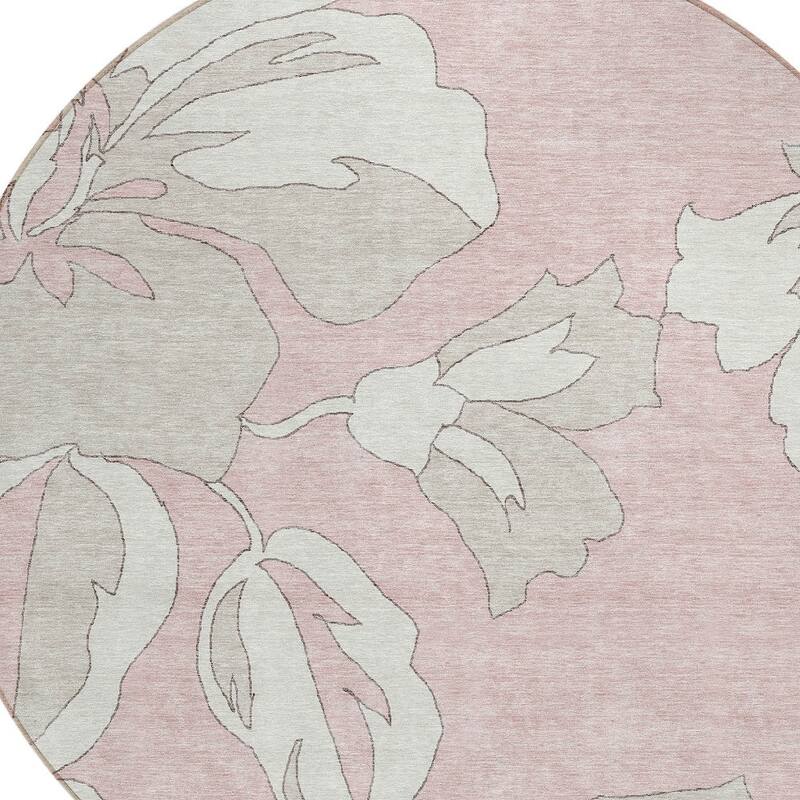 HomeRoots Floral Transitional Rectangle Outdoor Rug