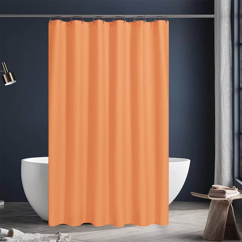 Fabric Water Repellent Shower Curtain Liner - 72"Wx72"L - Coral Red