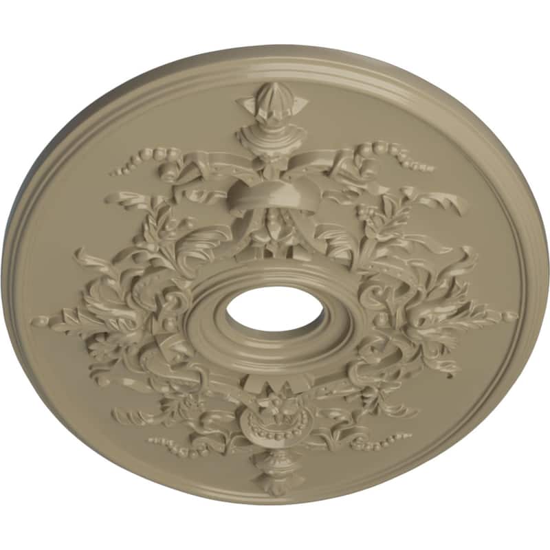 30 3/4"W x 21/14"H x 3 7/8"ID x 1 5/8"P Alexa Ceiling Medallion