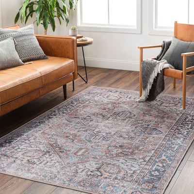 Livabliss Char Vintage Persian Machine Washable Area Rug
