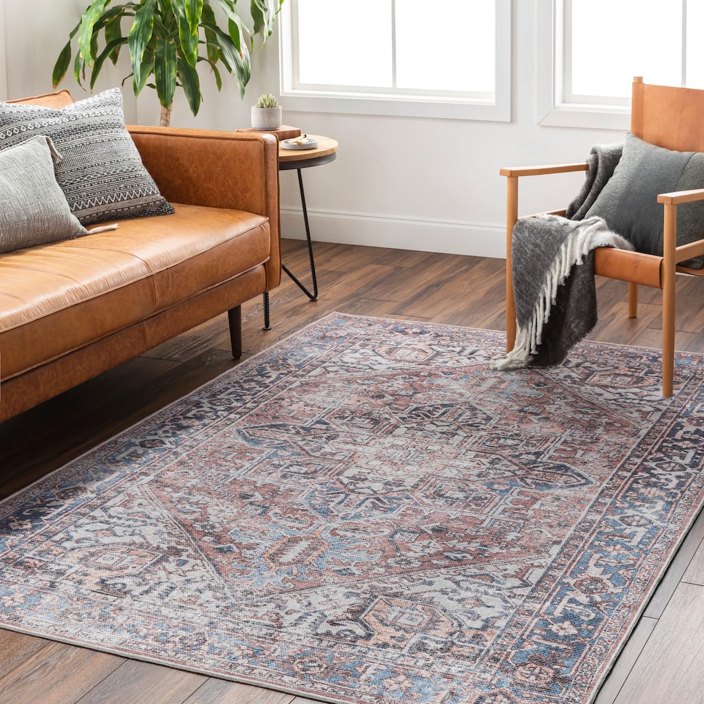 Livabliss Char Vintage Persian Machine Washable Area Rug