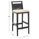 preview thumbnail 11 of 13, SAFAVIEH 29-inch Darin Black/ White Cushion Barstool - 15.8" x 20.5" x 38.8"
