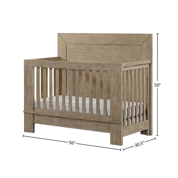 dimension image slide 0 of 2, Bello 56" Wide Convertible Crib