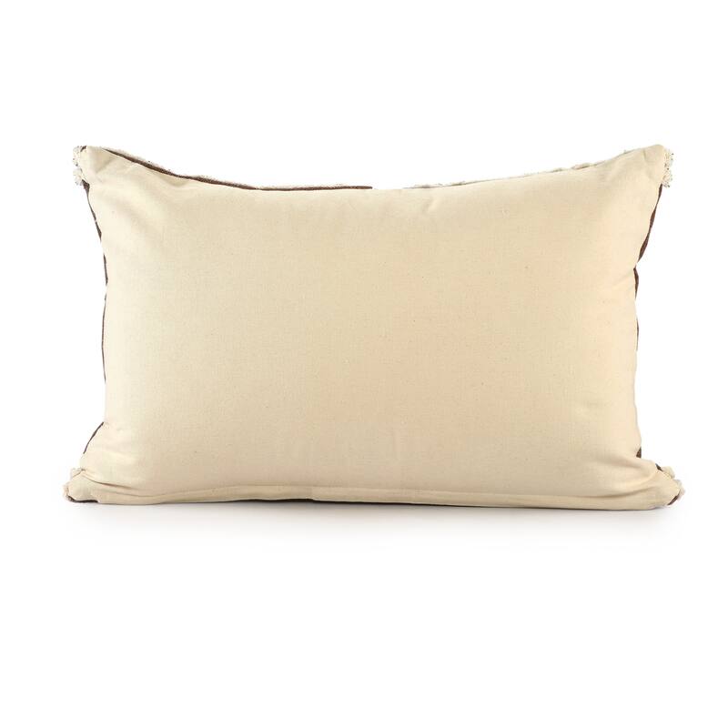 Sevita Floral Medallion Lumbar Throw Pillow with Stripe Border
