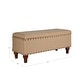 preview thumbnail 34 of 48, Copper Grove Muscari Upholstered Storage Bench with Nailhead Trim