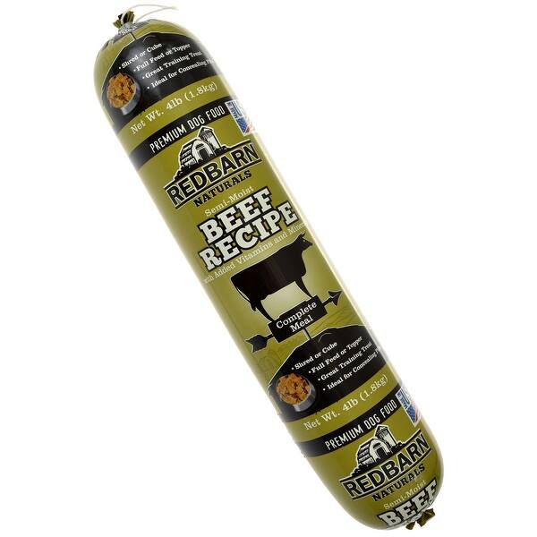 Redbarn Semi Moist Beef Recipe Premium Dog Food Roll 4 Lbs Overstock 20895091