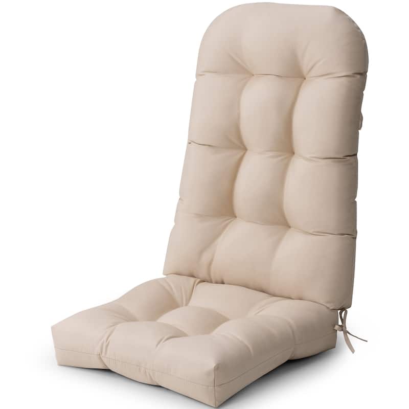 Adirondack Style Patio Outdoor Chair Cushion for Adirondack Chair or Lounge Rocking Chair - See picture - 1-Piece, Beige