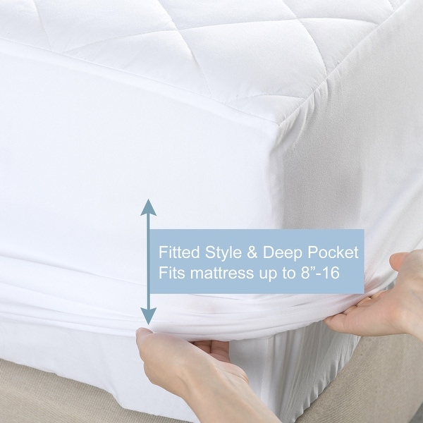Extra Deep Quilted Mattress Protector Fitted Bed Cover All Sizes 