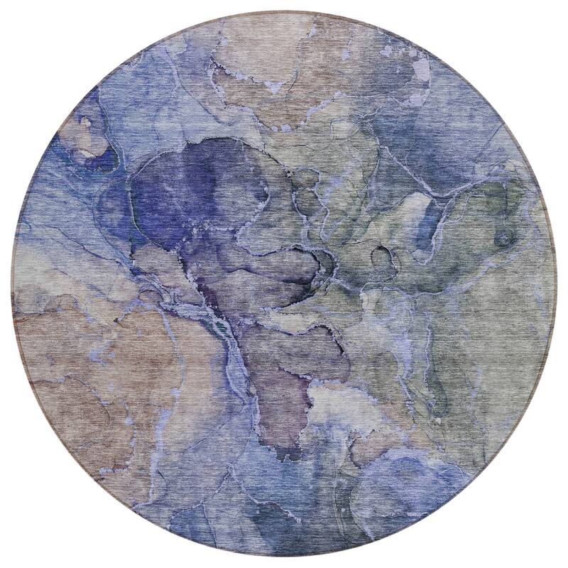 Machine Washable Indoor/ Outdoor Chantille Abstract Modern Rug