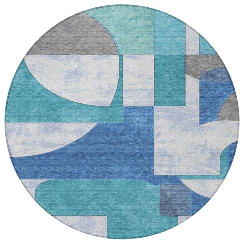 HomeRoots Geometric Modern Rectangle Outdoor Rug