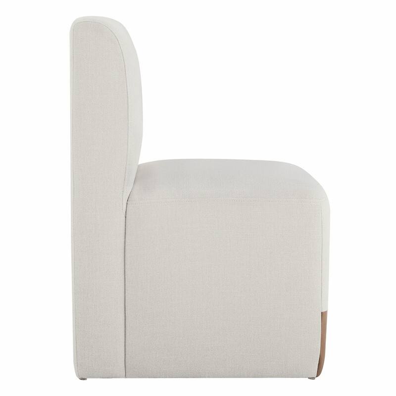 Spruce & Spring Charlotte Upholstered Dining Chairs with Casters Set of 2