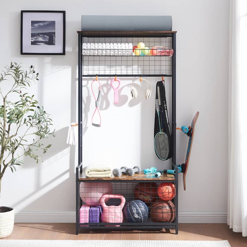 Garage Sports Equipment Organizer