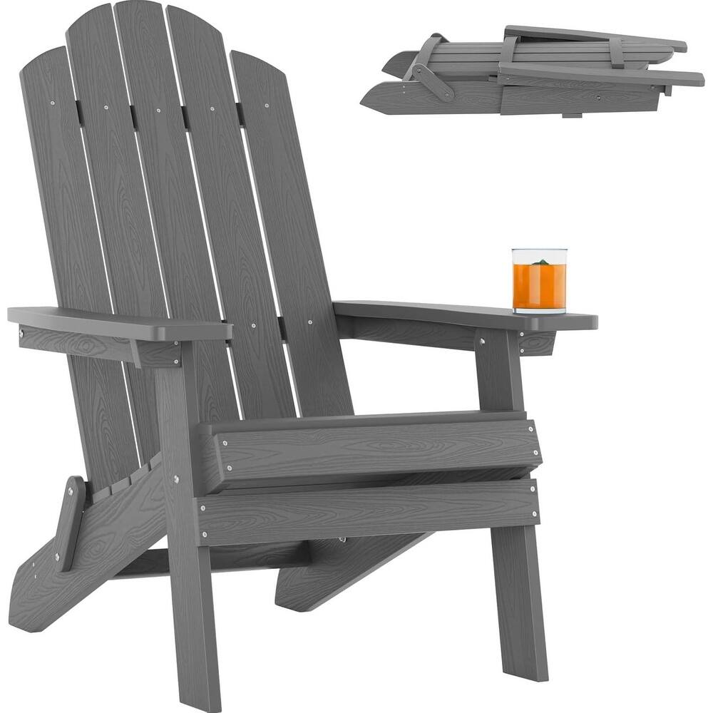 WINSOON HIPS All Weather Outdoor Folding Adirondack Chair