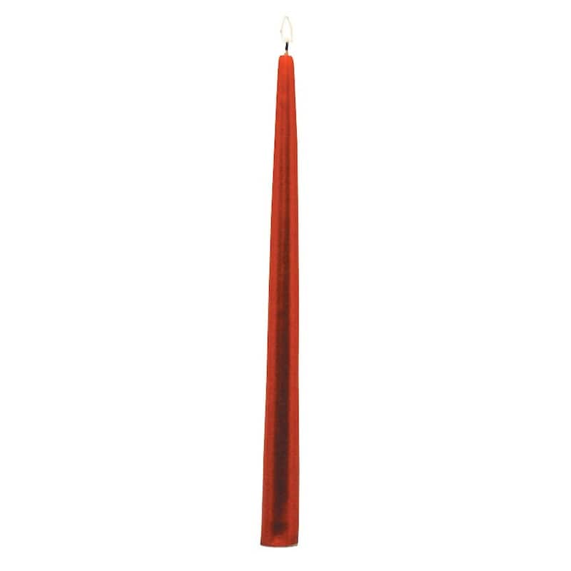 Metallic Red Taper Candles (Set of 12) - Red