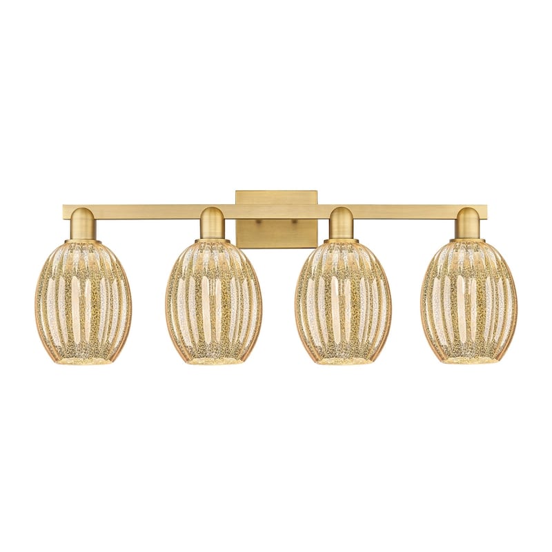 Innovations Lighting 716-4W-13-36 Preston Vanity Preston 4 Light 36" - Brushed Brass / Mercury