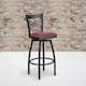 Option Burgundy Vinyl Seat/ Black Metal Frame